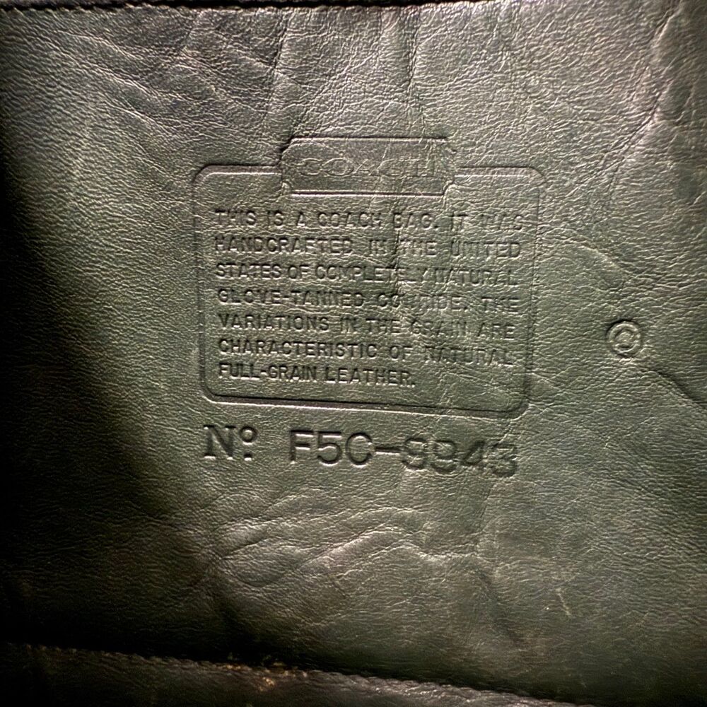 Vintage Coach 9943 Bottle Green Leather Backpack XL USA Turnlock Rucksack - Picture 13 of 17